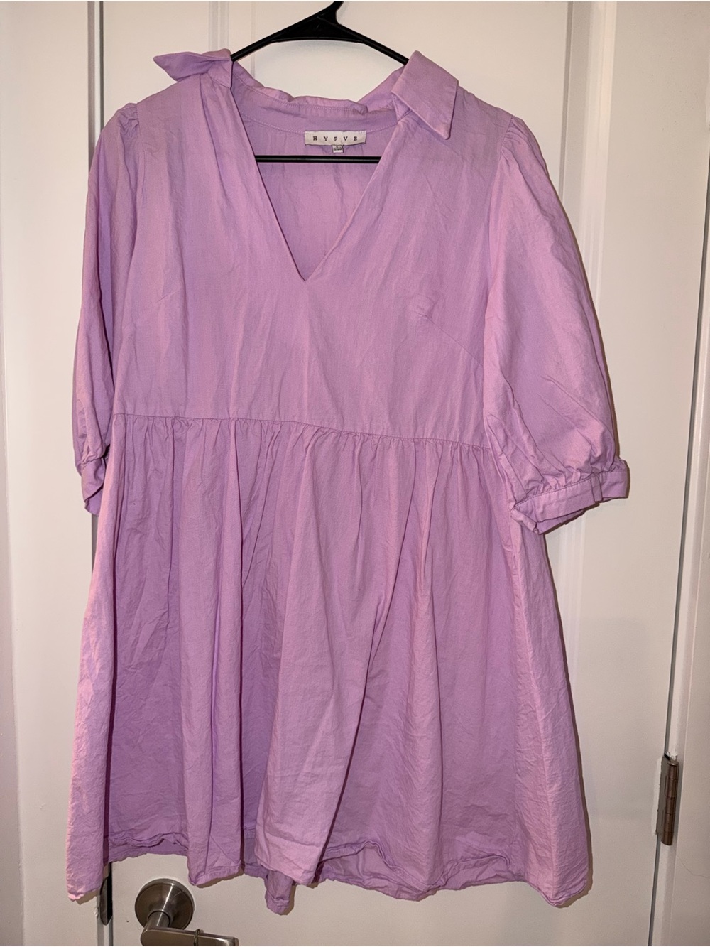 HYFVE Lavender V-Neck Babydoll Tunic
